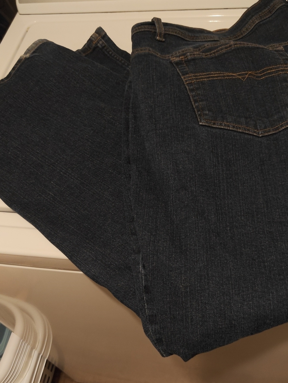 Womens Dark Blue Straight-Leg Jeans